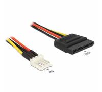 DELOCK 83877 - Connettore Power SATA 15 pin > Connettore Floppy 4 pin da 24 cm