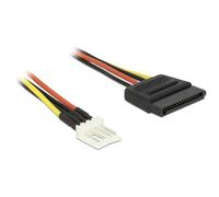 DELOCK 83877 - Connettore Power SATA 15 pin > Connettore Floppy 4 pin da 24 cm