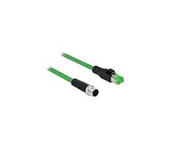 DELOCK 85438 - Cavo di rete connettore M12 codifica D a 4 pin > connettore RJ45