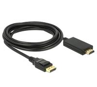 Delock Cable DisplayPort 1.2 Male > High Speed HDMI-A Plug Passive 4K 30 Hz 3 m
