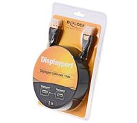 DELOCK CABLE DISPLAYPORT M/M 2M NEGRO/MARRON 82771