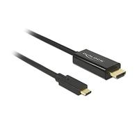 DeLOCK cable DP Old Fashion 4 K 30Hz † USB Type C Male > HDMI male 1 m Black