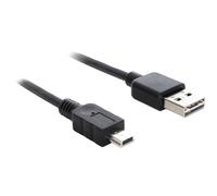 DELOCK CABLE EASY USB 2.0 - MINI USB 2.0 M/M 1M, BLACK