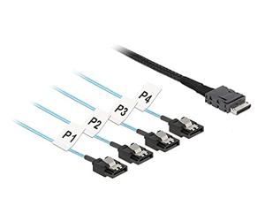 DELOCK CABLE OCULINK SFF-8611 4 X SATA 7 PIN 0,5 M METALL