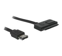 Delock Cable Power Over eSATA > SATA 22pin 0,5 m eSATAp Nero Cavo 84396