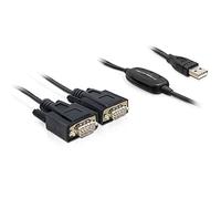 DELOCK 61886 - Convertitore USB 2.0, connettore A su 2x RS-232