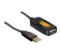 Delock Cable USB 2.0 5m 5 m Maschio/Femmina Nero Cavo da 5 m di 82308