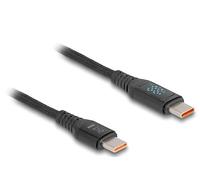 Delock Câble USB 2.0 de chargement rapide USB Type-C™ mâle à mâle PD 3.1 140 W avec indication de puissance, 1,20