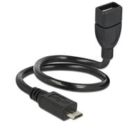 DeLock Cable USB 2.0 Micro B Maschio > USB 2.0 a Femmina OTG shapecable 35 cm