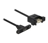 DELOCK CABLE USB 2.0 MICRO-B - USB 2.0 TYPE-A H/H DE MONTAJE EN PANEL 25 CM