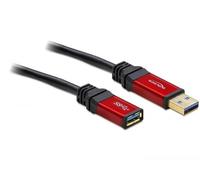 DELOCK CABLE USB 3.0 (ALARGO) PREMIUM 1M NEGRO/ROJO
