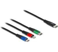 CAVO USB TYPE C DELOCK Cavo di ricarica USB 3 in 1 USB Type-C a Lightning / Micro USB / USB Type-C da 1 m