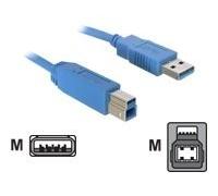 DeLOCK Cable USB3.0 A-B male/male 5m cavo USB USB A USB B Blu