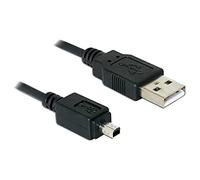 DeLOCK Camera cable USB-B mini 4pin > USB-A 1,5m male-male cavo USB Mini-USB B USB A Nero