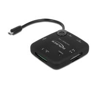 DELOCK Card Reader USB micro B -> 4in1 +3-Port Hub NUOVO