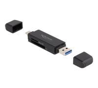 Delock Card SuperSpeed USB 5 Gbps Type-C Typ-A Card-Reader Mini SD 91004