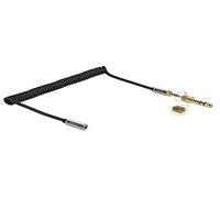 Delock Cavo a spirale da 3,5 mm a 3 pin maschio a jack femmina con adattatore a vite da 6,35 mm 2 m