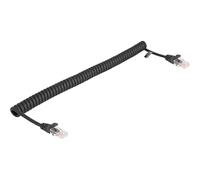 Delock Cavo a spirale RJ45 maschio-maschio Cat.5e da 1 m nero 1 m 87992