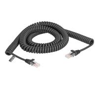 Delock Cavo a spirale RJ45 maschio-maschio Cat.5e da 3 m nero 3 m 87994