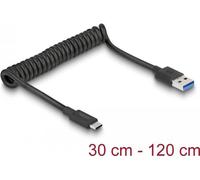 Delock Cavo a spirale USB 3.1 Gen 2 da tipo A maschio a tipo C maschio NEW