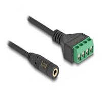 Delock cavo presa jack da 3,5 mm 4 pin per adattatore morsettiera 20 cm