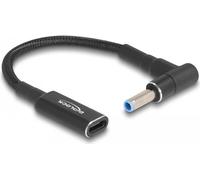 Delock Cavo adattatore per cavo di ricarica per notebook Presa USB di tipo C a spina HP 4,5 x 3,0 mm angolato a 90° 15 cm NEW