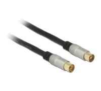 Delock Cavo antenna Spina IEC Presa IEC RG-6/U quad shield 3 m nero premium NEW