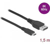 DeLOCK Cavo bidirezionale USB Type-C per DisplayPort DP Alt Mode 8K 60 Hz 15 m DP 8K certificato 8K (Delock - DisplayPort kabel NEW