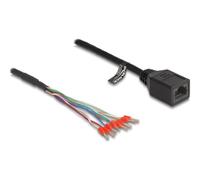 Delock Cavo da RJ45 femmina a capicorda Cat.5e da 50 cm nero 0,5 m 88005