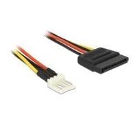 Delock Cavo di alimentazione Presa SATA a 15 pin Spina floppy a 4 pin da 24 cm