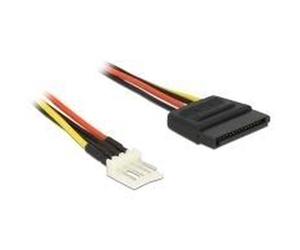 Delock Cavo di alimentazione Presa SATA a 15 pin Spina floppy a 4 pin da 24 cm NEW