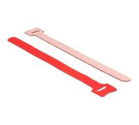 DeLOCK cavo di collegamento velcro 10 PZ L150 x B12 mm rosso