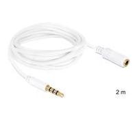 Delock Cavo di prolunga audio jack da 3,5 mm spina / presa 4 pin 2 m NEW