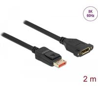 Delock Cavo di prolunga DisplayPort per installazione 8K 60 Hz 2 m