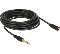 Delock Cavo di prolunga jack da 3,5 mm 3 pin maschio a femmina da 5 m nero NEW