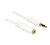 Delock Cavo di prolunga jack da 35 mm spina a 3 pin presa 2 m bianco NEW