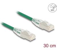 Delock Cavo di rete RJ45 Cat.6A da collegare U/FTP Slim 0,3 m verde