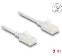 Delock Cavo di rete RJ45 Cat.6A da collegare U/UTP Slim 5 m bianco