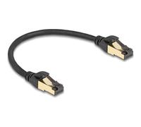 Delock Cavo di rete RJ45 Cat.6A maschio-maschio S/FTP nero da 30 cm 80246