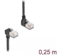 Delock Cavo di rete RJ45 Cat.6A S/FTP Slim 90° su/giù angolato 0,25 m NEW