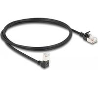 Delock Cavo di rete RJ45 Cat.6A S/FTP Slim angolato a 90° nella parte superiore / dritto 1 m NEW