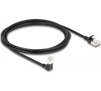 Delock Cavo di rete RJ45 Cat.6A S/FTP Slim angolato a 90° nella parte superiore / dritto 2 m NEW