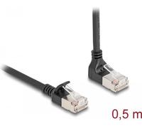 Delock Cavo di rete RJ45 Cat.6A S/FTP Slim angolato a 90Ã‚Â° verso il basso/dritto 0,5 m NEW