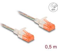 Delock Cavo di rete RJ45 Cat.6A U/UTP Slim 0,5 m trasparente NEW