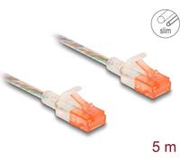 Delock Cavo di rete RJ45 Cat.6A U/UTP Slim 5 m trasparente