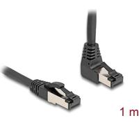 Delock Cavo di rete RJ45 Cat.8.1 S/FTP 90Ã‚Â° angolato nella parte superiore / dritto 1 m nero NEW