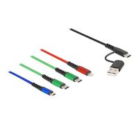 Delock Cavo di ricarica USB 4 in 1 USB Tipo-A + USB-C a Lightning / 87035