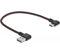 DeLOCK Cavo EASY-USB 2.0 Tipo-A maschio per USB Type-C maschio nero con angolazione sinistra / destra da 0,2 m (Delock Easy - U NEW