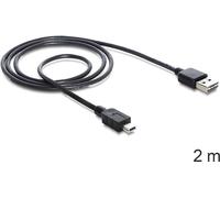 Delock Cavo EASY-USB 2.0 Tipo-A maschio USB 2.0 Tipo Mini-B maschio 2 m nero NEW