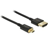 Delock Cavo HDMI ad alta velocit con Ethernet - HDMI-A maschio HDMI Micro-D maschio 3D 4K 1 m Sottile di alta qualit NEW